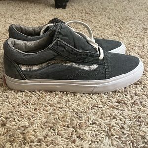 Distressed gray vans